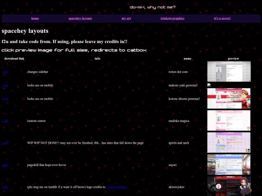layouts screenshot