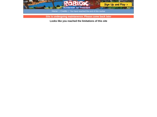 Site/limitations screenshot