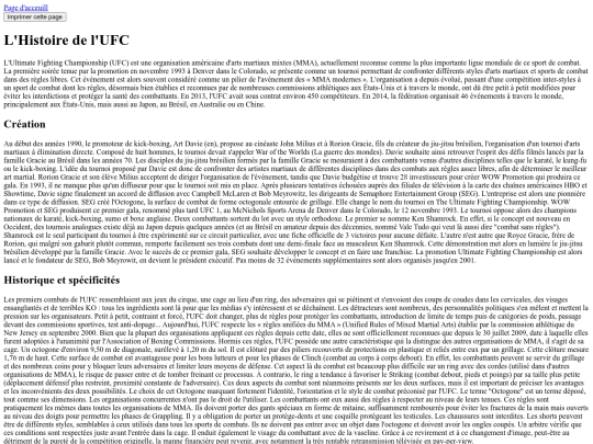 l'histoire de l'ufc screenshot