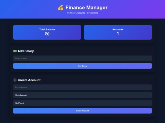 Financial screenshot