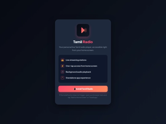 radio/install screenshot