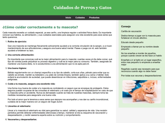 cuidados screenshot