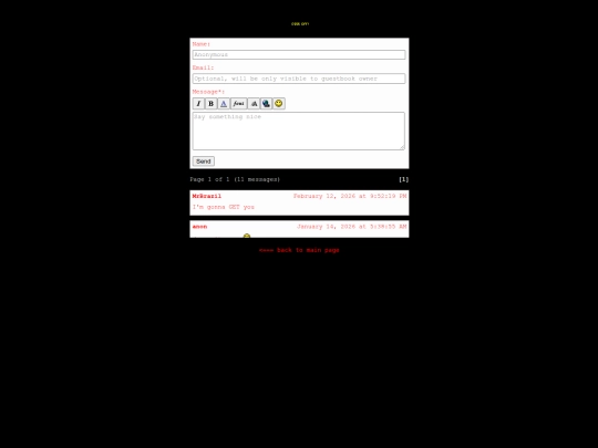 guestbook screenshot