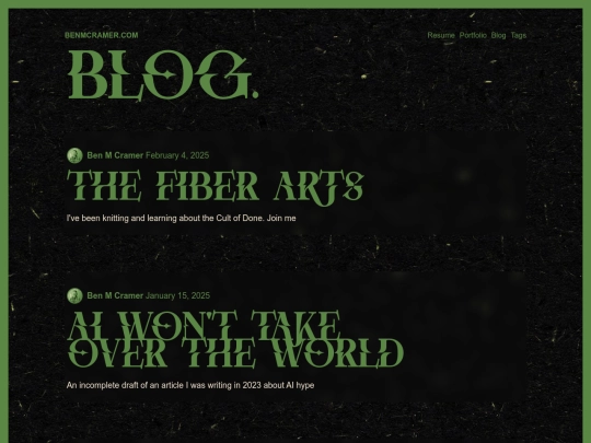 categories/blog screenshot