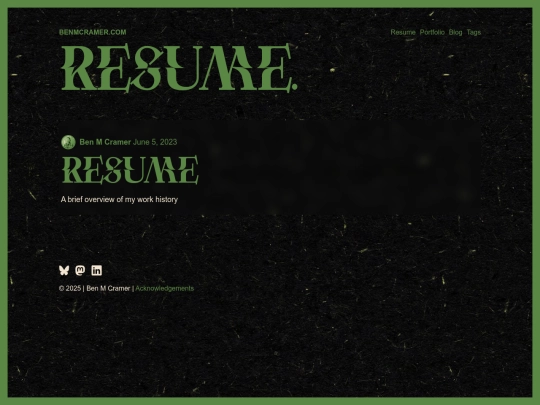 categories/resume screenshot