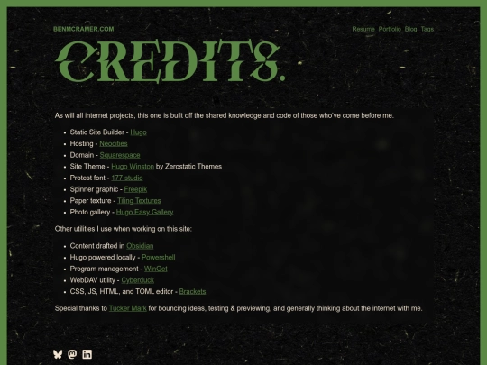 credits screenshot