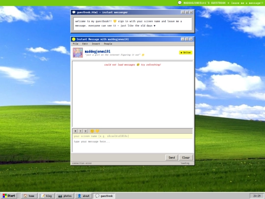 guestbook screenshot