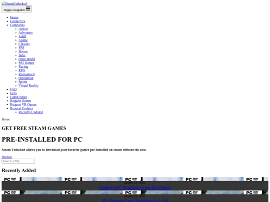 STEAMUNLOCKED » Free Steam Games Pre-installed for PC screenshot