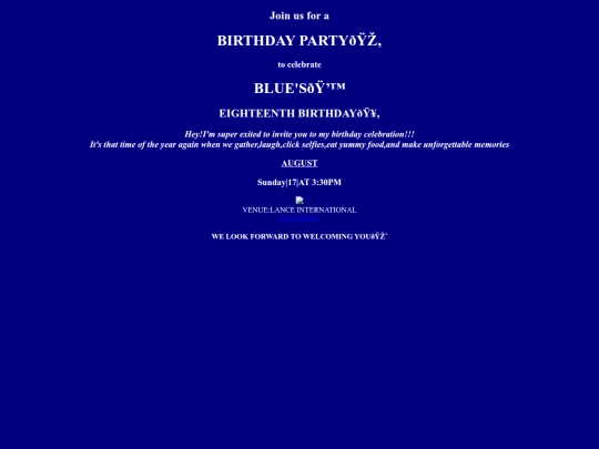 birthday invitation/capy screenshot