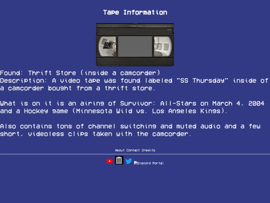 vhs/001/Info screenshot