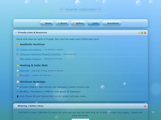 frutiger-aero-site/pages/links screenshot
