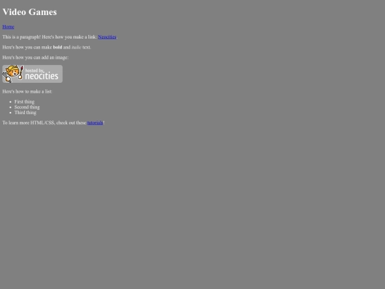 HTML/games screenshot