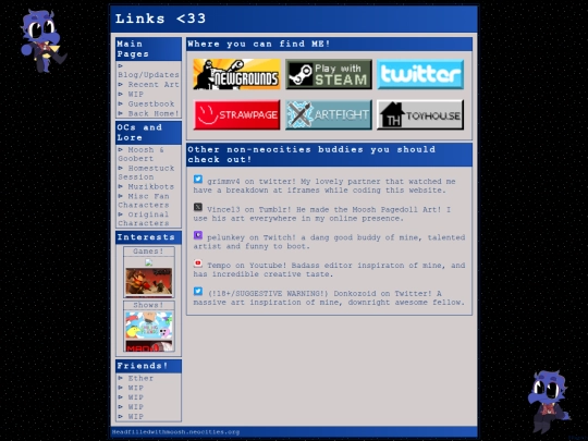 links screenshot