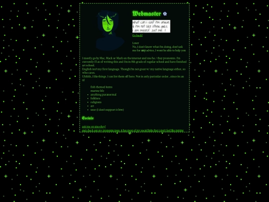 webmaster screenshot