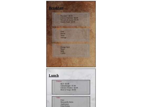 Restaurant-Menu-Assignment/Restaurant-Menu-Assignment screenshot
