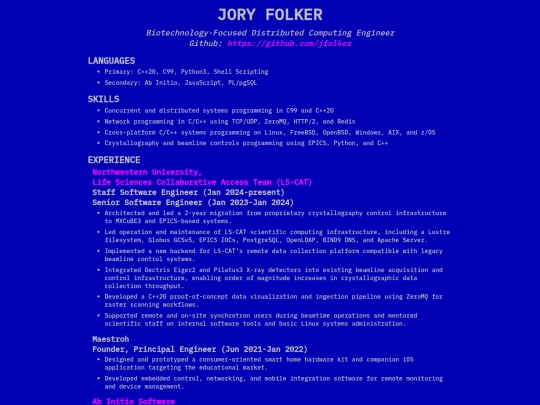 resume screenshot