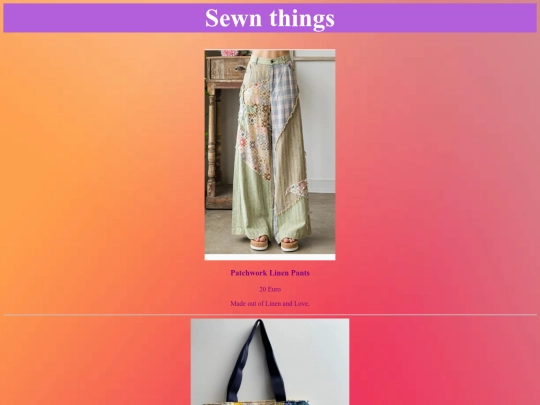onlineshop/sewnthings screenshot