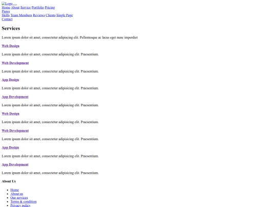 service screenshot