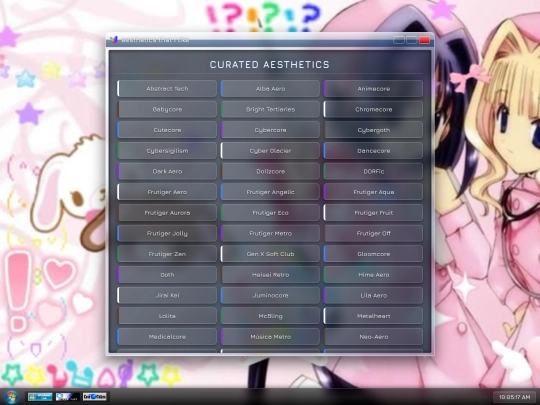 aesthetics screenshot
