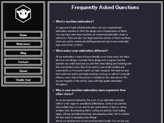 faq screenshot