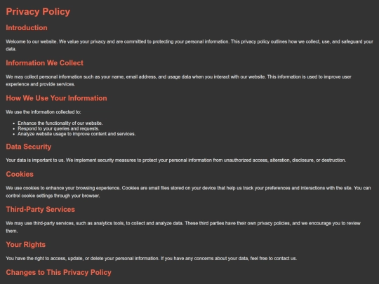 privacy-policy screenshot