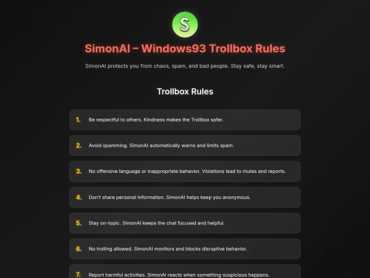 rules screenshot