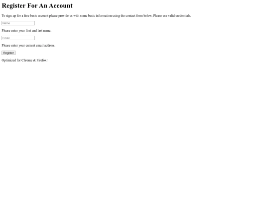 signup screenshot