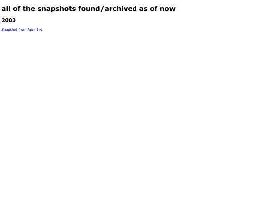 SnapshotIndex screenshot