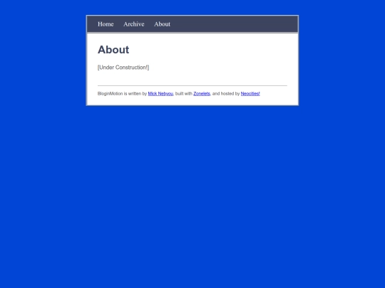 blog/about screenshot