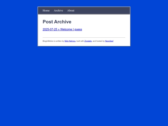 blog/archive screenshot