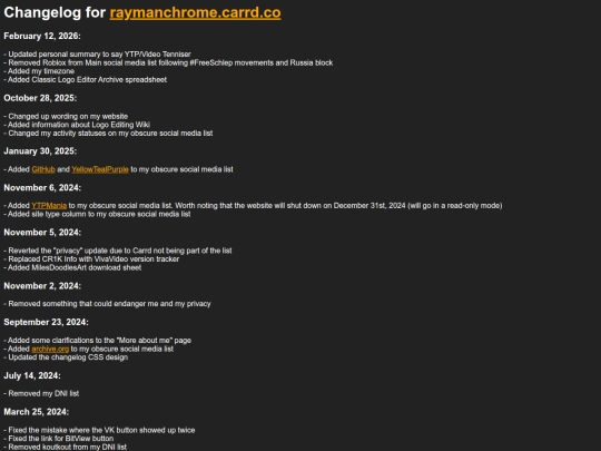 changelog screenshot
