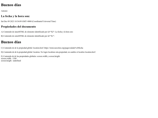 pages/saludo fecha screenshot
