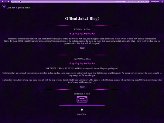 Blog screenshot