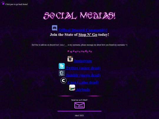 socials screenshot