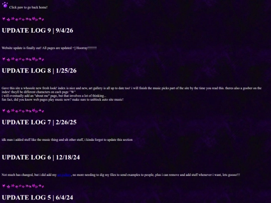updatelog screenshot