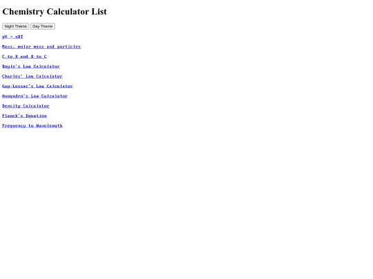 chemcalclist screenshot