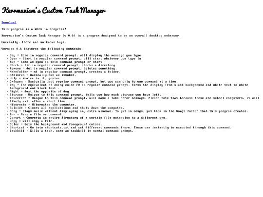 customtaskmanager screenshot