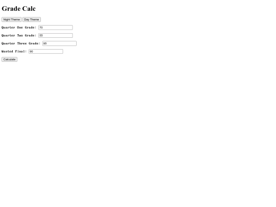 gradecalc screenshot