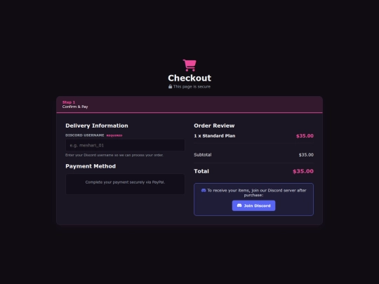 checkout screenshot