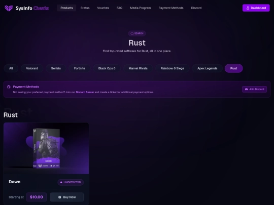 products/rust screenshot