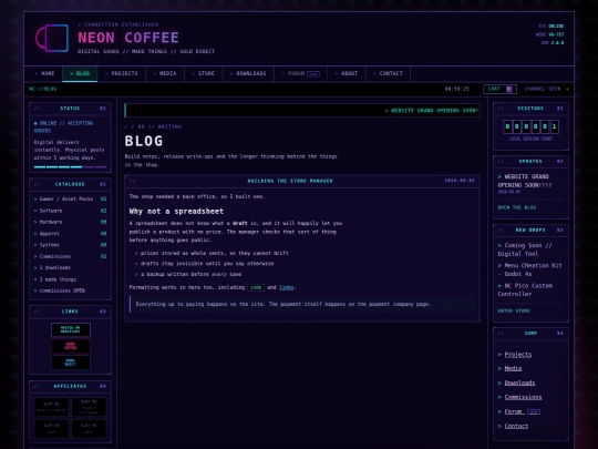 blog screenshot