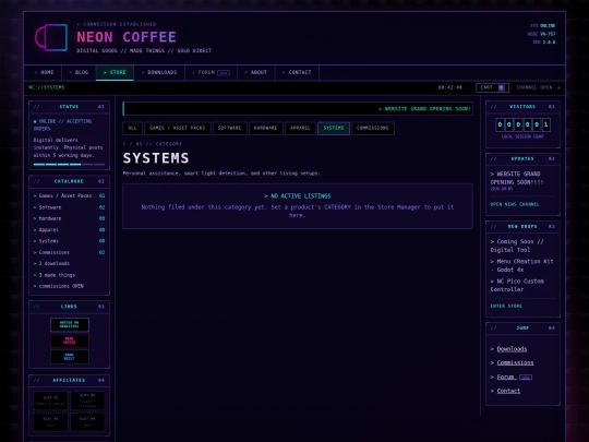 systems screenshot