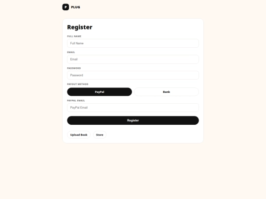 Register screenshot