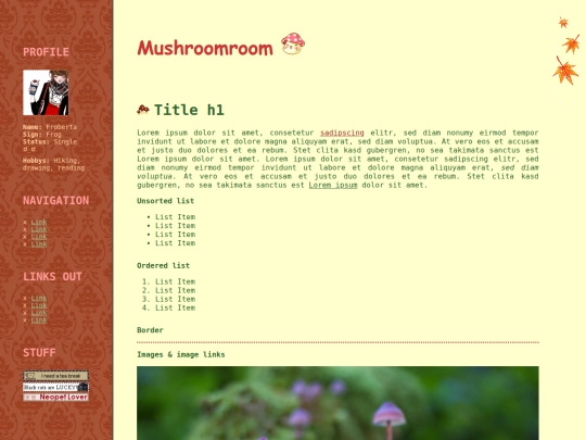 template/mushroom-room-main screenshot