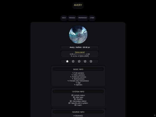 Bios/A/Avery screenshot