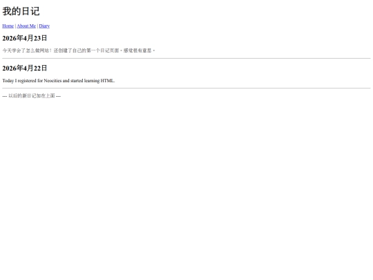 diary screenshot