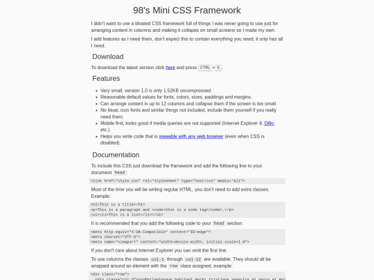 mini-css screenshot