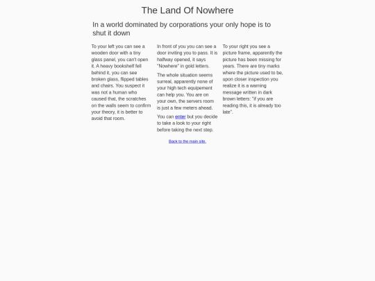 nowhere screenshot