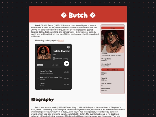 Butch-bio screenshot