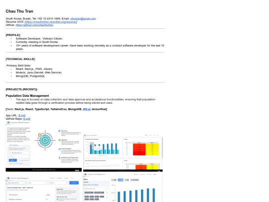 TRANPersonalPage screenshot